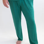 Close up of the Men's Lounge Pants in Emerald