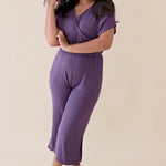 Video of woman modeling Women's Ribbed Jumpsuit in Currant